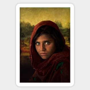 Mona Lisa - Afghan Girl Sticker